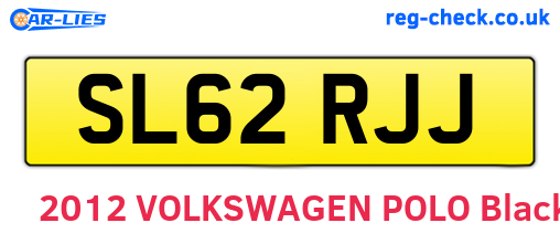 SL62RJJ are the vehicle registration plates.