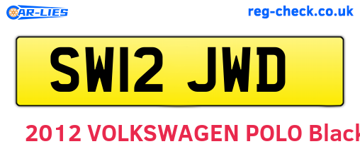 SW12JWD are the vehicle registration plates.