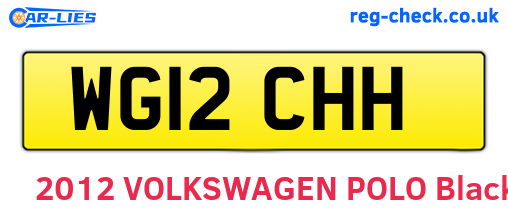 WG12CHH are the vehicle registration plates.