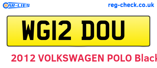 WG12DOU are the vehicle registration plates.