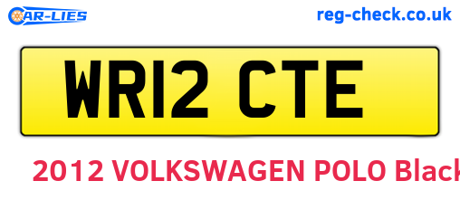 WR12CTE are the vehicle registration plates.