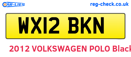 WX12BKN are the vehicle registration plates.