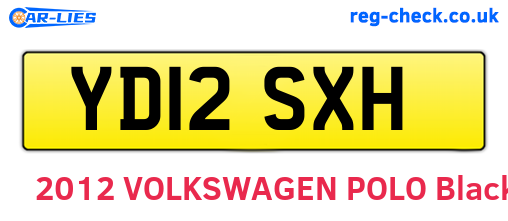 YD12SXH are the vehicle registration plates.