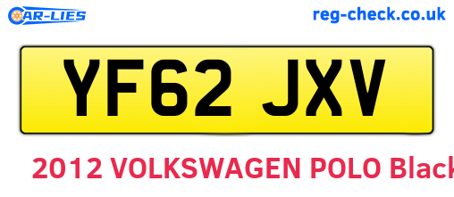 YF62JXV are the vehicle registration plates.
