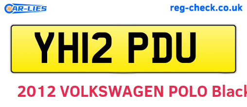 YH12PDU are the vehicle registration plates.