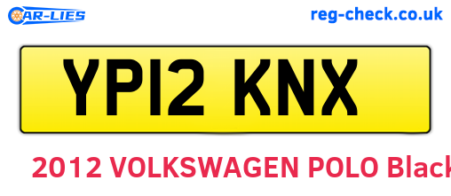 YP12KNX are the vehicle registration plates.