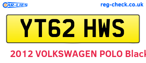 YT62HWS are the vehicle registration plates.