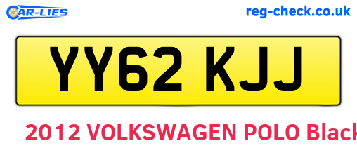 YY62KJJ are the vehicle registration plates.