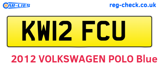 KW12FCU are the vehicle registration plates.