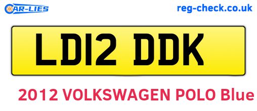 LD12DDK are the vehicle registration plates.