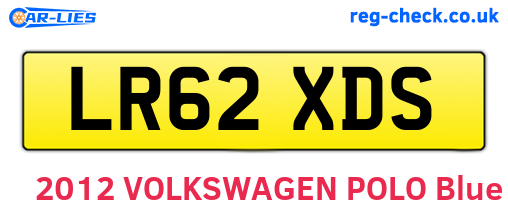 LR62XDS are the vehicle registration plates.