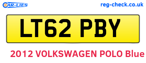 LT62PBY are the vehicle registration plates.