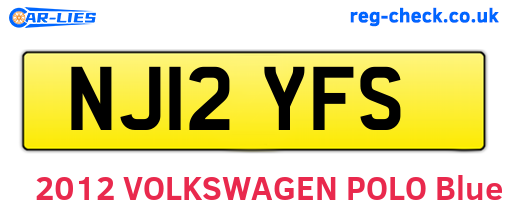 NJ12YFS are the vehicle registration plates.