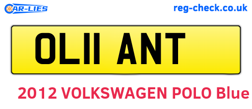 OL11ANT are the vehicle registration plates.