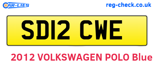 SD12CWE are the vehicle registration plates.