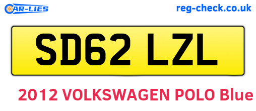 SD62LZL are the vehicle registration plates.