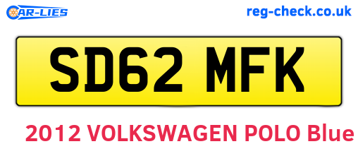 SD62MFK are the vehicle registration plates.