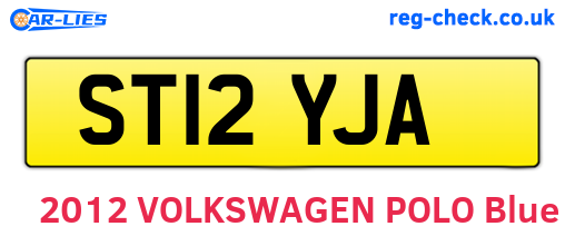 ST12YJA are the vehicle registration plates.