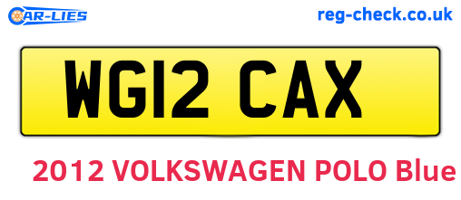 WG12CAX are the vehicle registration plates.