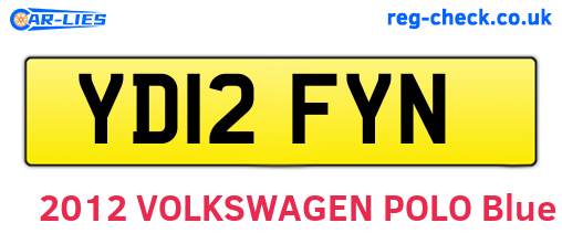 YD12FYN are the vehicle registration plates.