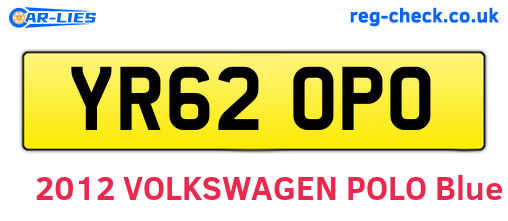 YR62OPO are the vehicle registration plates.