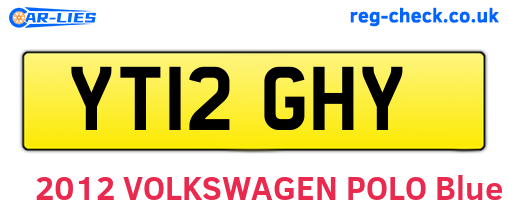 YT12GHY are the vehicle registration plates.