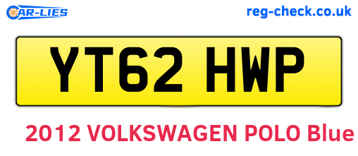 YT62HWP are the vehicle registration plates.