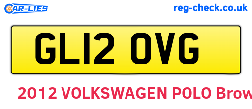 GL12OVG are the vehicle registration plates.
