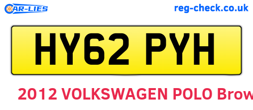 HY62PYH are the vehicle registration plates.