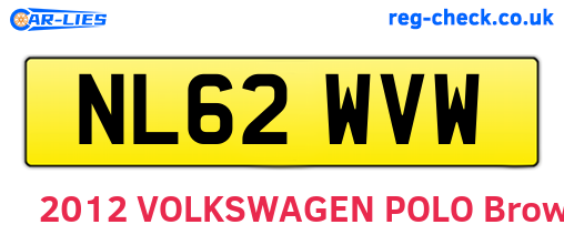 NL62WVW are the vehicle registration plates.