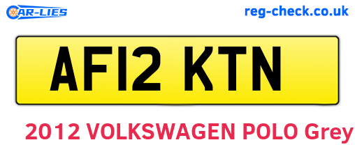 AF12KTN are the vehicle registration plates.