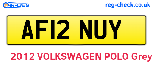 AF12NUY are the vehicle registration plates.