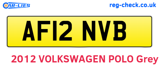 AF12NVB are the vehicle registration plates.