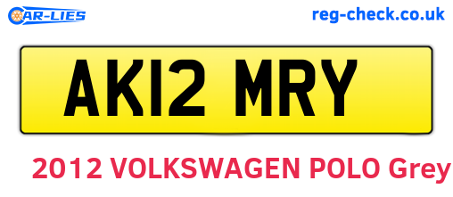 AK12MRY are the vehicle registration plates.