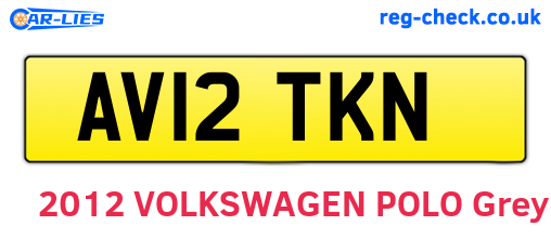 AV12TKN are the vehicle registration plates.