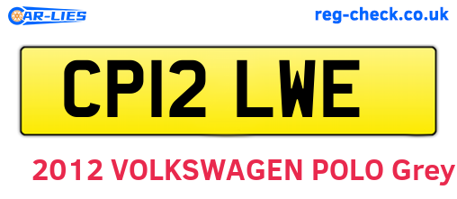 CP12LWE are the vehicle registration plates.