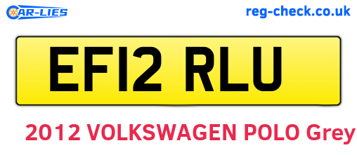 EF12RLU are the vehicle registration plates.