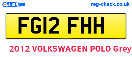FG12FHH are the vehicle registration plates.