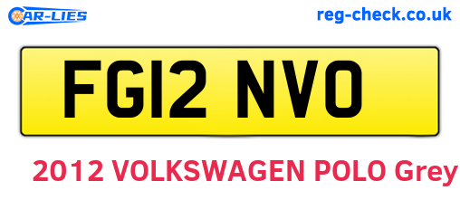 FG12NVO are the vehicle registration plates.