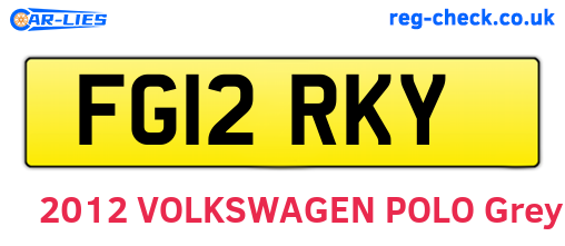 FG12RKY are the vehicle registration plates.