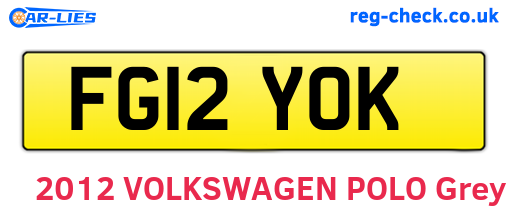 FG12YOK are the vehicle registration plates.