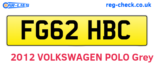 FG62HBC are the vehicle registration plates.