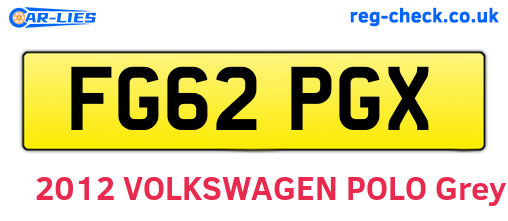 FG62PGX are the vehicle registration plates.