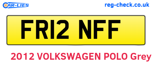 FR12NFF are the vehicle registration plates.