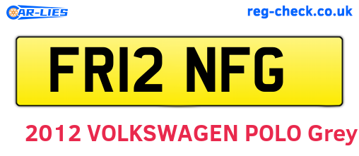 FR12NFG are the vehicle registration plates.