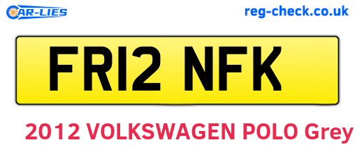 FR12NFK are the vehicle registration plates.