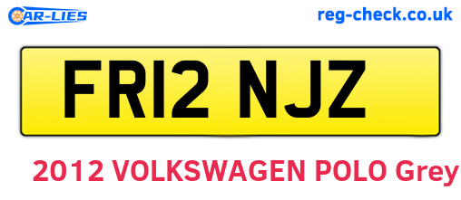 FR12NJZ are the vehicle registration plates.