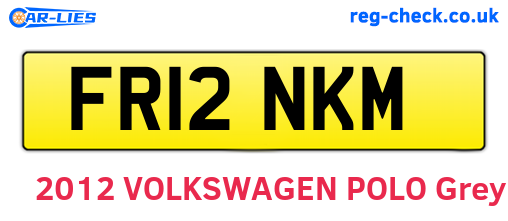 FR12NKM are the vehicle registration plates.