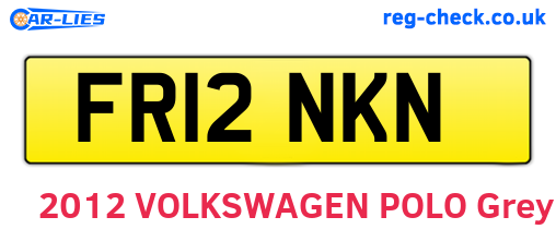 FR12NKN are the vehicle registration plates.