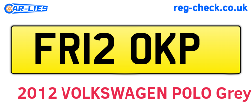 FR12OKP are the vehicle registration plates.